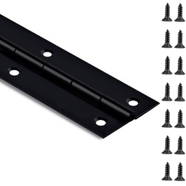 Black Piano Hinge 30 Inch x 2 Inch Heavy Duty Stainless Steel Piano Hinge Continuous Hinge for Cabinet, Door, DIY Wood Boxes, 0.047" Leaf Thickness