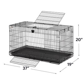 MidWest Homes for Pets Medium Wabbitat Rabbit Cage, Grid Mesh Floor, Removable Tray, Top & Front Door Access, Rust Resistant Finish, No Tools Required