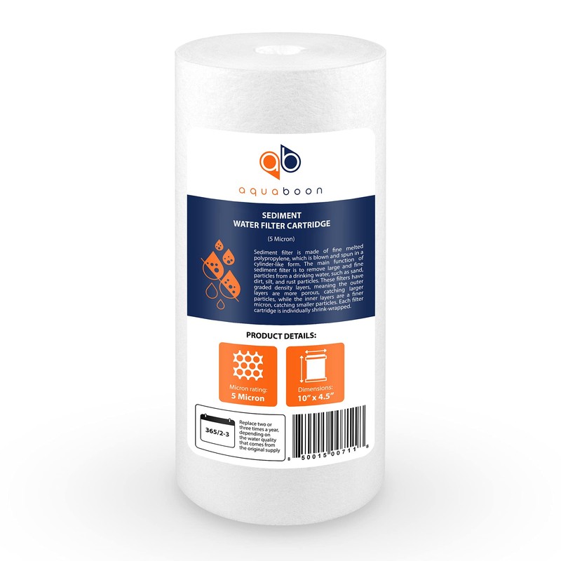 Aquaboon 5 Micron 10 x 4.5 Well Water Sediment Filter