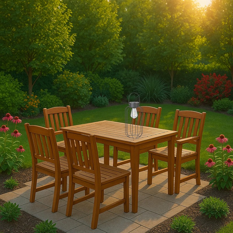 Northpoint LED Solar Lantern Twilight Sensor Garden Balcony Modern Industrial