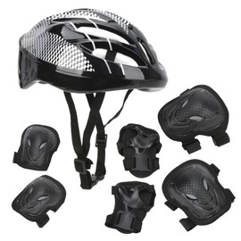 7pcs Adults Roller Skating Protect Gear Set Knee Pads Elbow Pads Helmet Wrist Guards Set