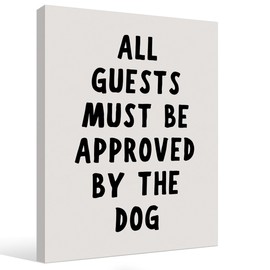 STHTTSW Funny Dog Wall Art, Pet Lover Home Decor, Rustic Dog Sign Canvas Print for Entryway, Owner Gift, 11x14