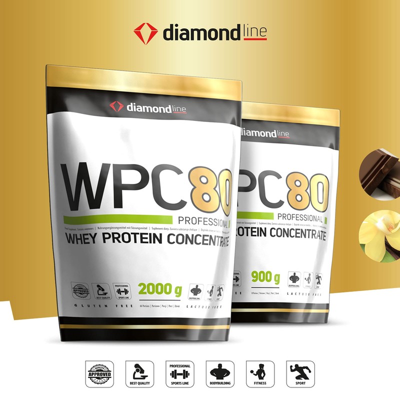 diamond line WPC 80 Professional Whey Protein Pulver Konzentrat -