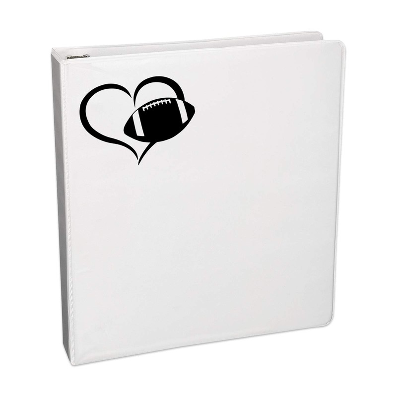 Bargain Max Decals Football Heart Decal Notebook Car Laptop 5.5"