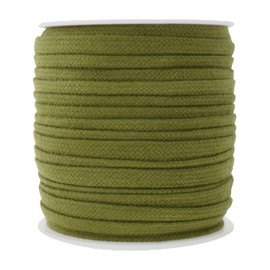 Mandala Crafts Olive Green Flat Drawstring Cord Replacement, 1/2 Inch 20 YDs Olive Green Soft Drawstring Cotton Draw Cord Hoodie Sweatpants Drawcord Replacement