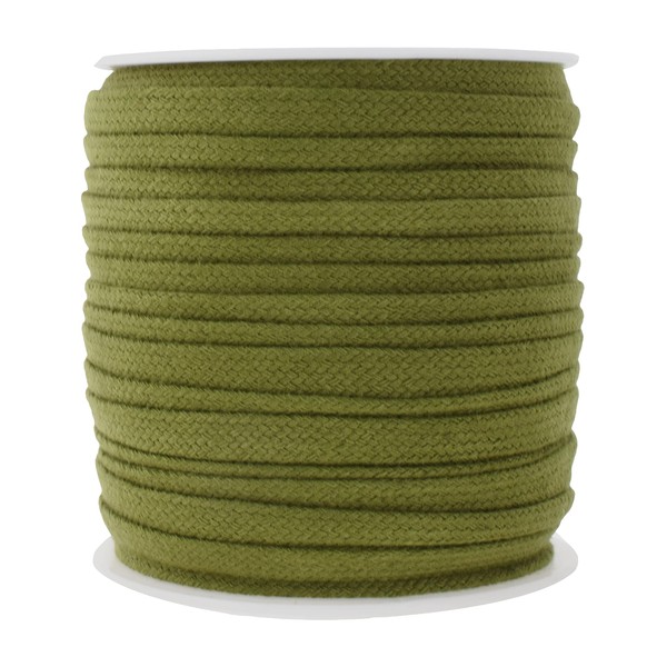 Mandala Crafts Olive Green Flat Drawstring Cord Replacement, 1/2 Inch