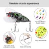 8 Colors Colorful Soft Cicada Shape 5cm/6g Simulating Fish Lures