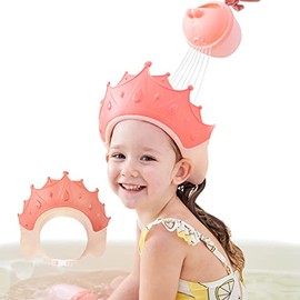 Gorro de ducha para bebé, gorro de ducha para niños, sombrero de visera para protección de ojos y oídos para niños de 0 a 9 años, bonita forma de coro
