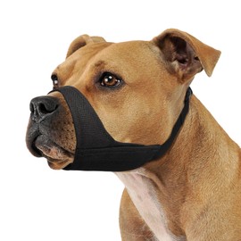 Mayerzon Pitbull Muzzle, Soft Muzzle for American Bully Bulldog Boxers Rottweilers, Anti Fierce Barking Biting Chewing Mouth Guard for Medium Large Short Snout Dogs in Grooming Walking Vet Visits