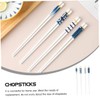FELTECHELECTR Luxury Japanese Chopsticks 4 Pcs Ceramic Chopsticks Set Easy