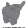 Azeeda A7 'Highland Cow' Unmounted Rubber Stamp (RS00042610)