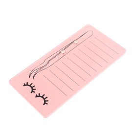 WOONEKY Acrylic Eyelash Organizer Tray Magnetic Tweezers Holder for Eyelash Extensions Sleek Lash Display Board for Salon Home Use Convenient and Odor Application