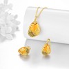TIGER RIDER Sunflower Amber Necklace for Women Amber Lever Back