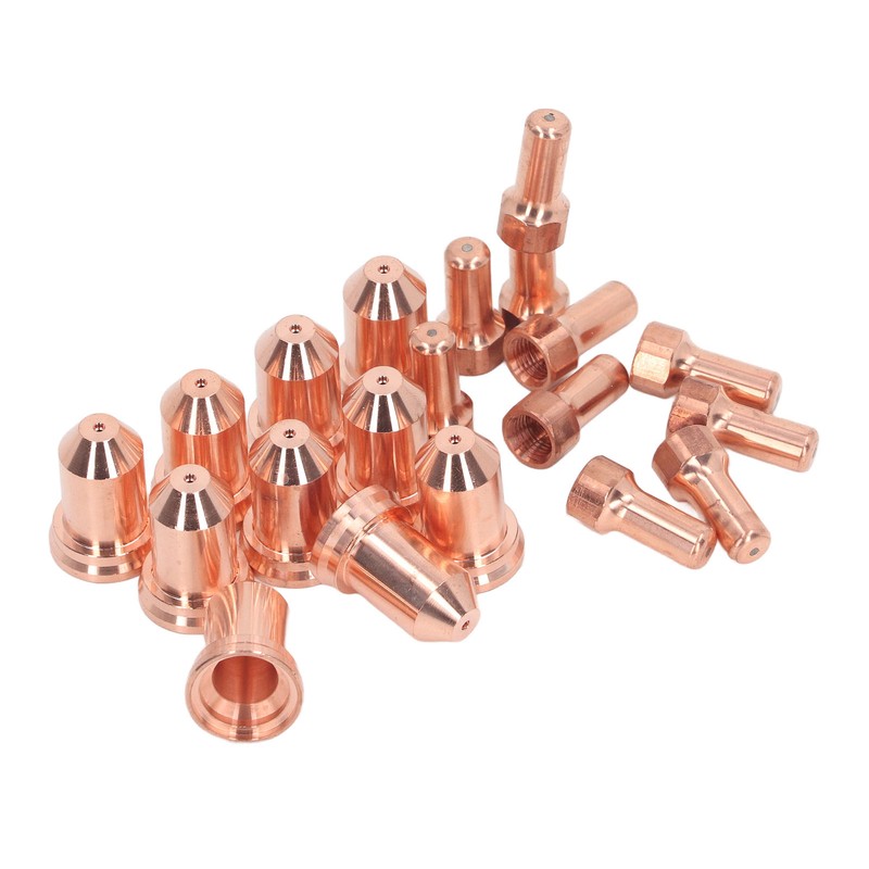 20Pcs Plasma Cutting Torch Nozzles Electrodes Brass Strong High Temperature