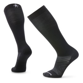 Smartwool Ski Zero Cushion Merino Wool Over The Calf Socks For Men and Women, Black, Large