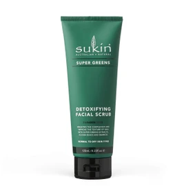 Sukin Sukin Super Greens Face Scrub 125ml - with Kale, Spirulina & Pineapple; Cruelty Free & Vegan Friendly -Polishes Leaving the Skin Smooth and Free of Impurities.