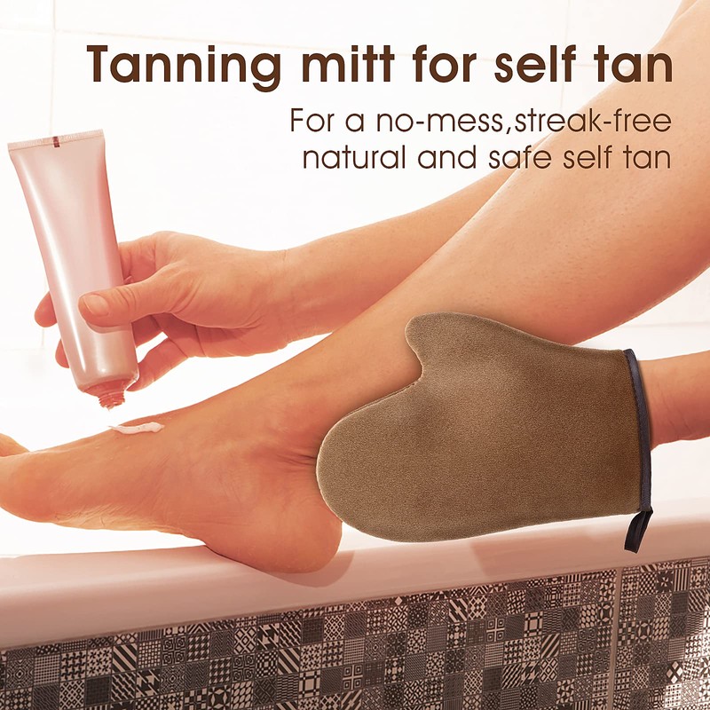 Molain Self Tanning Mitt Applicator, 2 Pack Sunless Tan Mitt
