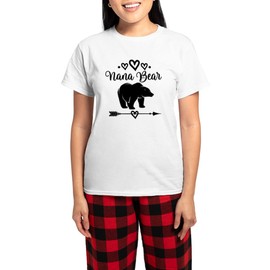 CafePress Nana Bear Grandma Gift Pajamas Women's Novelty Cotton Pajama Set, Comfortable PJ Sleepwear