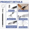 HARFINGTON 2pcs 3 in 1 Telescoping Inspection Mirror 1.2" Round