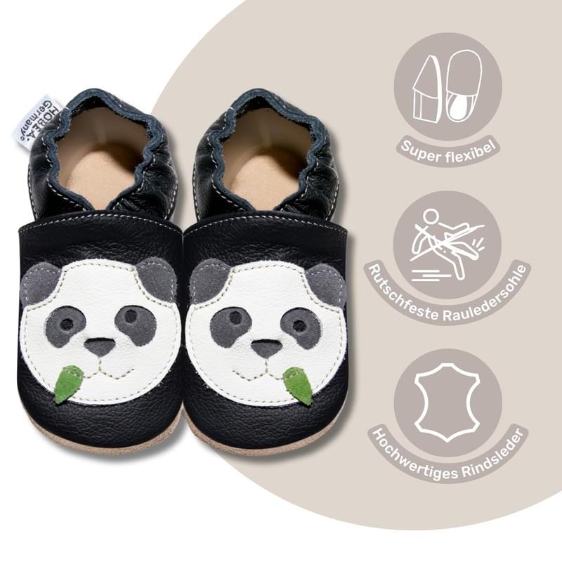 Hobea-Germany Crawling Shoes, Designs with Animals - panda, size: 20/21