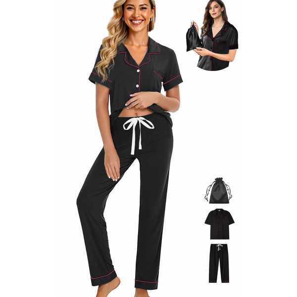 WJing Yi Jia Womens 3Pcs Pajamas Set Soft Pajama Sets