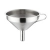 TIJAR Funnel Stainless Steel 10cm Funnel, Quality Food Grade Funnels, Easy to Store with Ring Holder, Dishwasher Safe (10cm, Stainless_Steel)