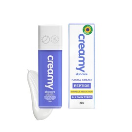 Creamy Peptide Cream 1 fl oz (30g) | Advanced Brazilian Formula with 10 Peptides & Acetyl-Glucosamine for Collagen Boost | Deep Hydration, Firming, Wrinkle Reduction & Even Skin Tone