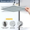 NeierThodore 12" LED Square Rainfall Shower Head Brushed Nickel Top