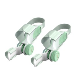 Adjustable Women's Bunion Corrector Big Toe Fix Device with Knob and 3 Angled Plates C Medium Strap 2 PCSToe Separatorcolor: Green, weight: 240g