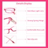 COJWIS 6 pack Lesebrille Blaulichtfilter Brille für Damen Federscharnier Lesehilfe