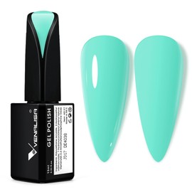 V VENALISA- VENALISA Esmalte de uñas en gel verde menta de 15 ml, esmalte de uñas en gel verde claro pastel, color oliva neón, remojo UV              