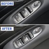 Carbon Fiber Door Window Lift Switch Panel Cover Trim Accessories