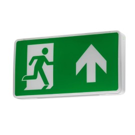 Knightsbridge Emergency Exit Sign and Legend, Polycarbonate, 4 W, White
