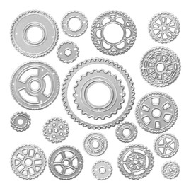 Metal Gear Combination Cutting Dies,Gear Die Cuts Embossing Stencils Template Mould for DIY Scrapbooking Album Decorative Paper Dies Card Making