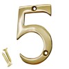 RCH Hardware 2275PB075 | Solid Brass 3" Tall House Number