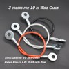Bytiyar 1/8"(3mm) Wire Diam Galvanized Steel Cable Eyelets Ended Short