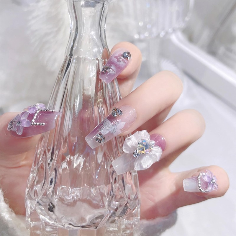 XUZOO Nail Tips, False Nails, Cute, Stylish, Popular, Simple, Bridal