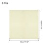 sourcing map 6pcs Cloth Napkins Beige Satin Table Napkins Polyester