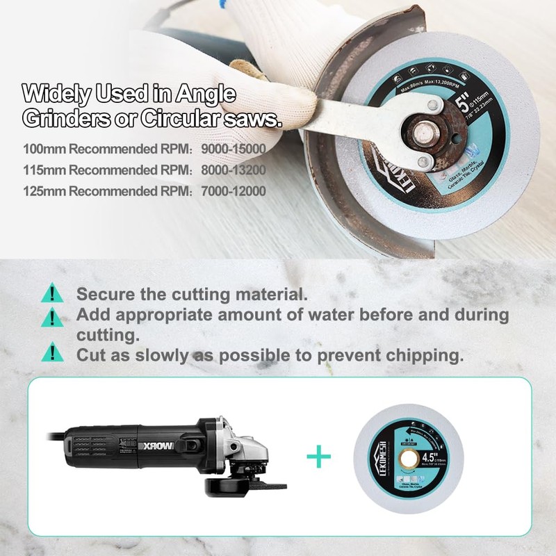 Diamond Glass Cutting Disc - 3pcs 4.5"/115mm Cut Off Wheel