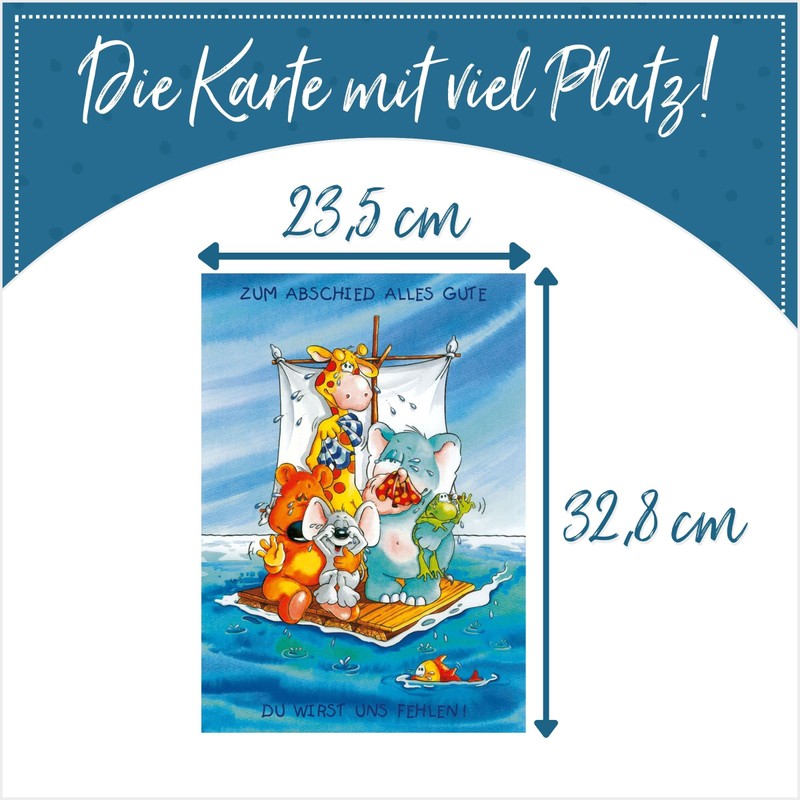 BSB 510526-2 Greeting Card, Birthday Card, Beach, A4 Size "Sand