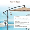 InfiniPower InfiniPower 10ft Cantilever Patio Hanging Umbrella Offset Outdoor Market