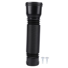 Rain Gutter Downpipe Extension, Flexible Extendable PE Drain Extension for Outdoor Villa Round (Black)