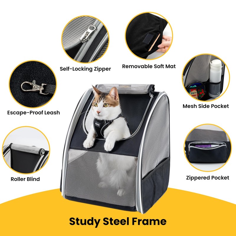 Conlun Cat Backpack Carrier for Small Dogs and Cats Fit