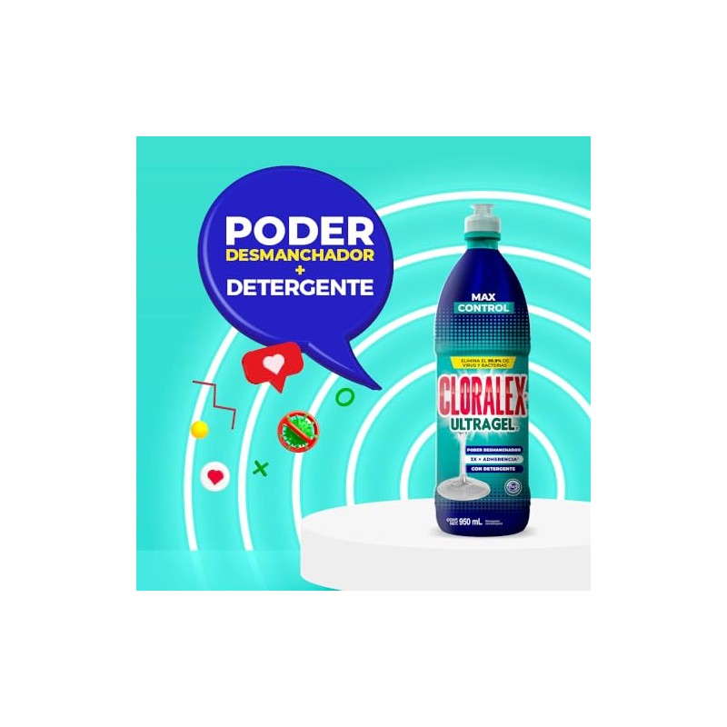 Cloralex Ultra Gel Poder Desmanchador 950ml, empaque puede variar