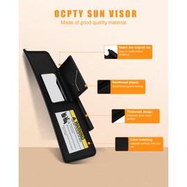 OCPTY Black Left Driver Side Sun Visor fit for 2006 2007 2008 2009 2010 2011 2012 2013 2014 2015 for Mazda MX-5 Miata(NE5169320D02)