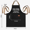 Funny Apron for Men, Chef Bib Apron with 2 Pockets,