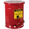 Justrite 10 Gallon Galvanized Steel Oily Waste Can, 18" x