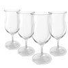 Lily's Home Unbreakable Plastic Hurricane Glasses. Stemmed Cocktail Glasses made