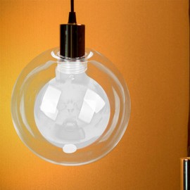 OSALADI Glass Lampshade Replacement 5.90 Inch Clear Globe Lamp Cover for Ceiling Table Floor Lamps Easy Install Transparent Light Shade for Home Decoration