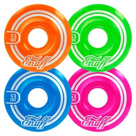 Enuff Skateboards Enuff Refresher II Wheels Skateboard Unisex Adult, unisex_adult, ENU520, Multicoloured (Disco), 53 mm